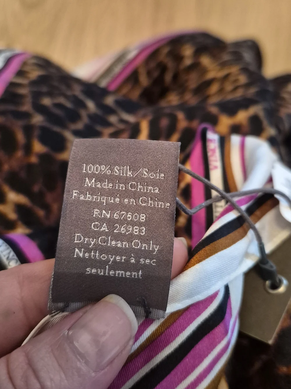 NWT Vince Camuto Prairie Leopard Square Scarf | Designer Animal Print | Silk